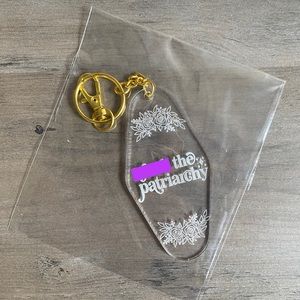 F*ck The Patriarchy Keychain Taylor Swift Inspired Clear Retro Motel Keychain